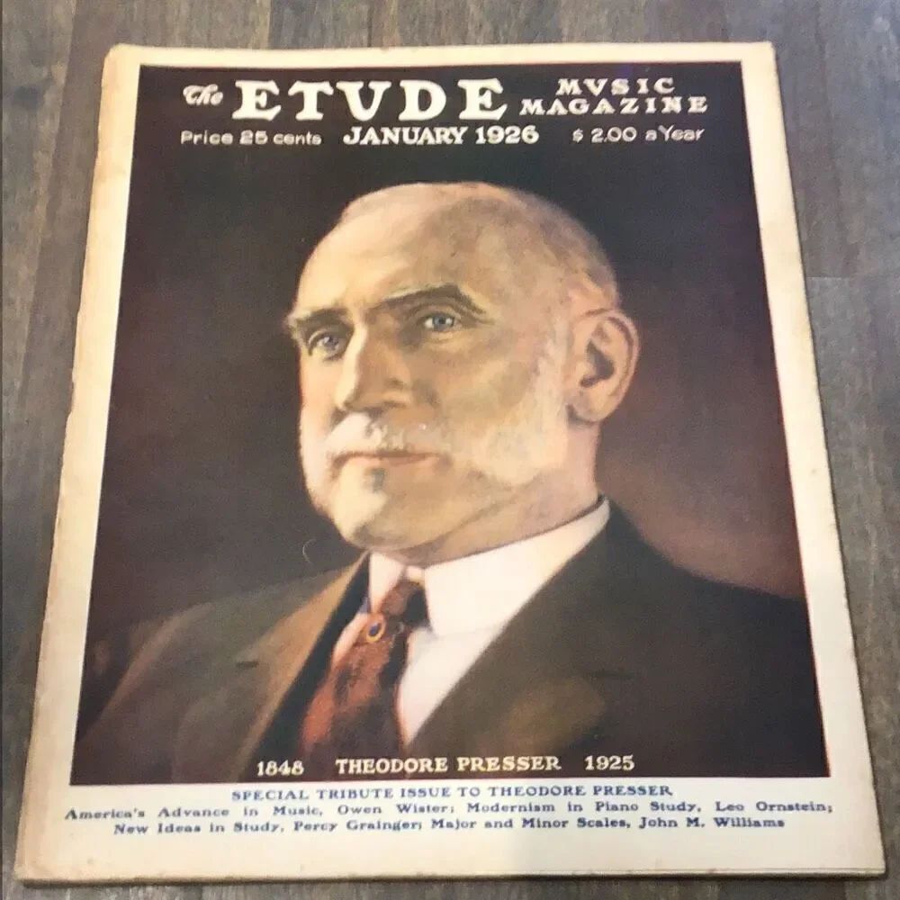 Etude music magazine 98 year old, 1926 addition